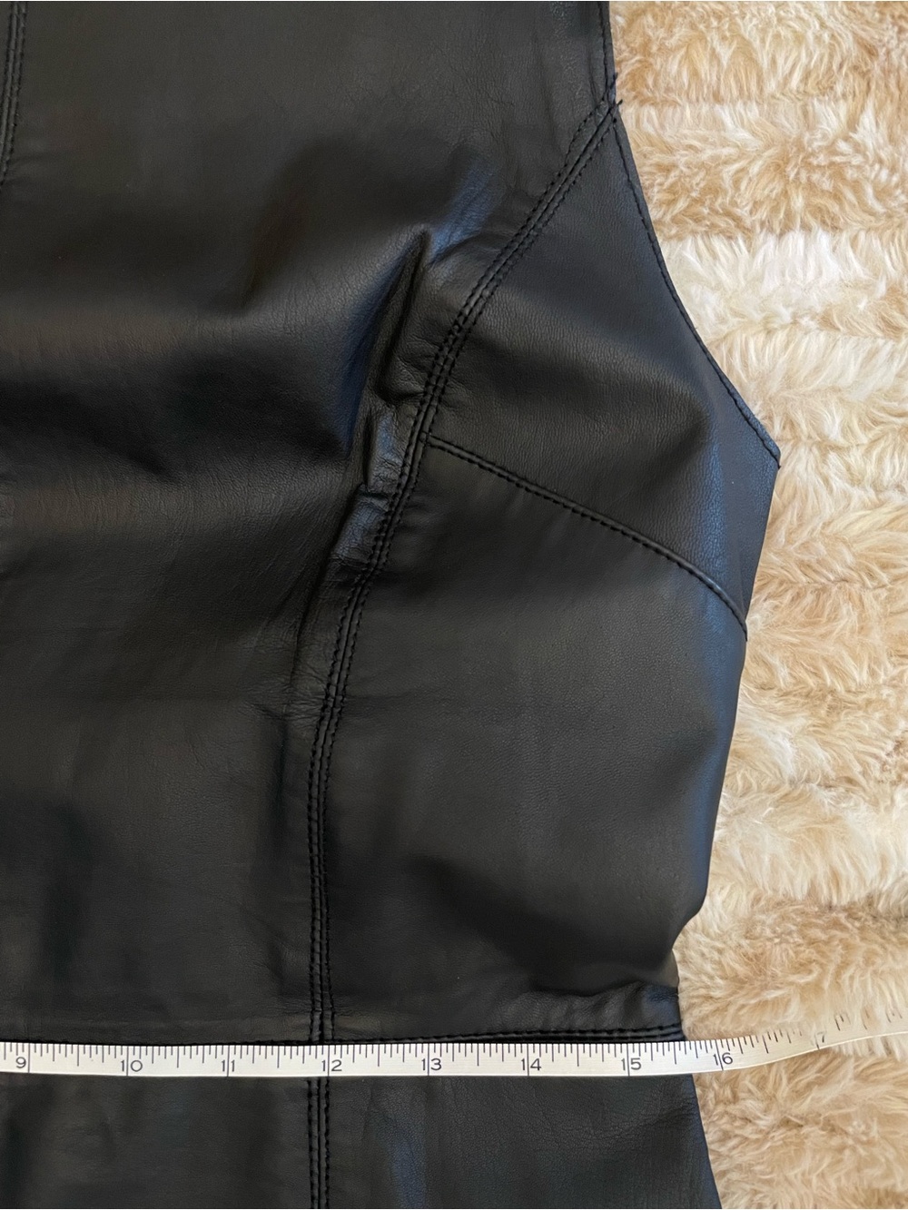 Walter Baker Black Leather Dress Size M - Picture 10 of 12